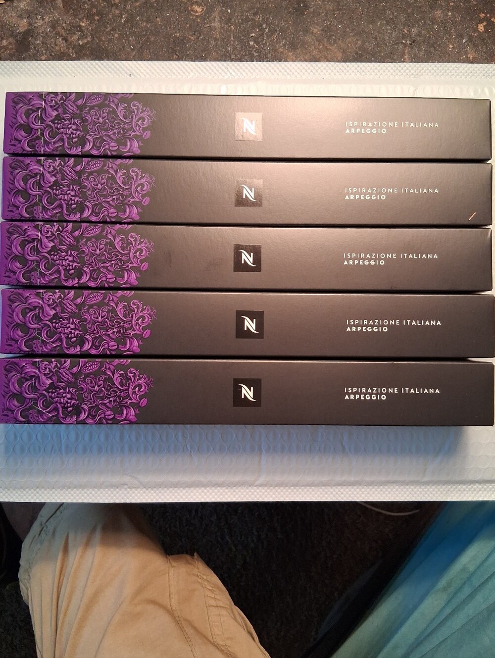5 Arpeggio Nespresso Boxes Of 10 Pods Each Box